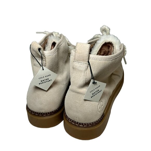 Cole Haan All Day Summit Angola Suede Shearling Faux Fur trim Chukka Bootie 9.5 - Picture 6 of 8